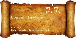 Dostal Tamás névjegykártya